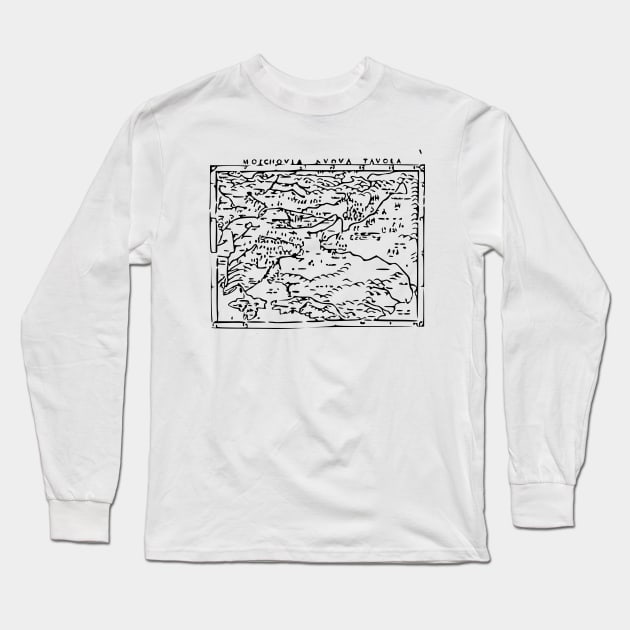 Random Map Long Sleeve T-Shirt by xam